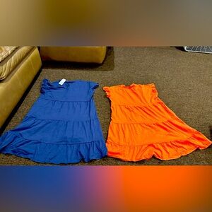 NWT! Time and Tru Girls sundresses M (8-10) casual cover up shirt sleeve layer